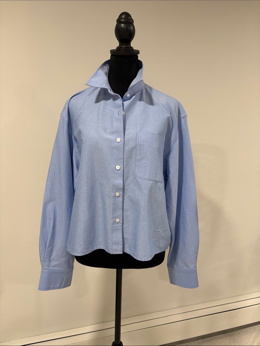JW ANDERSON Uniqlo Colab Light Blue Button-Down Shirt, cropped L